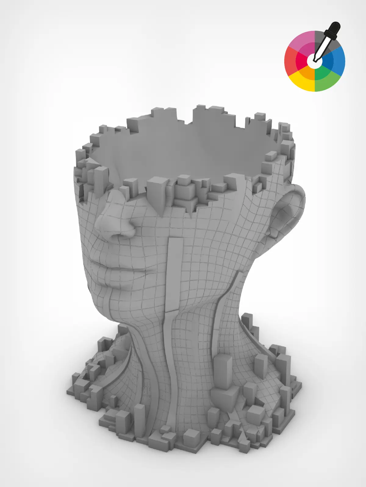 3d printed Polygon vase no drain