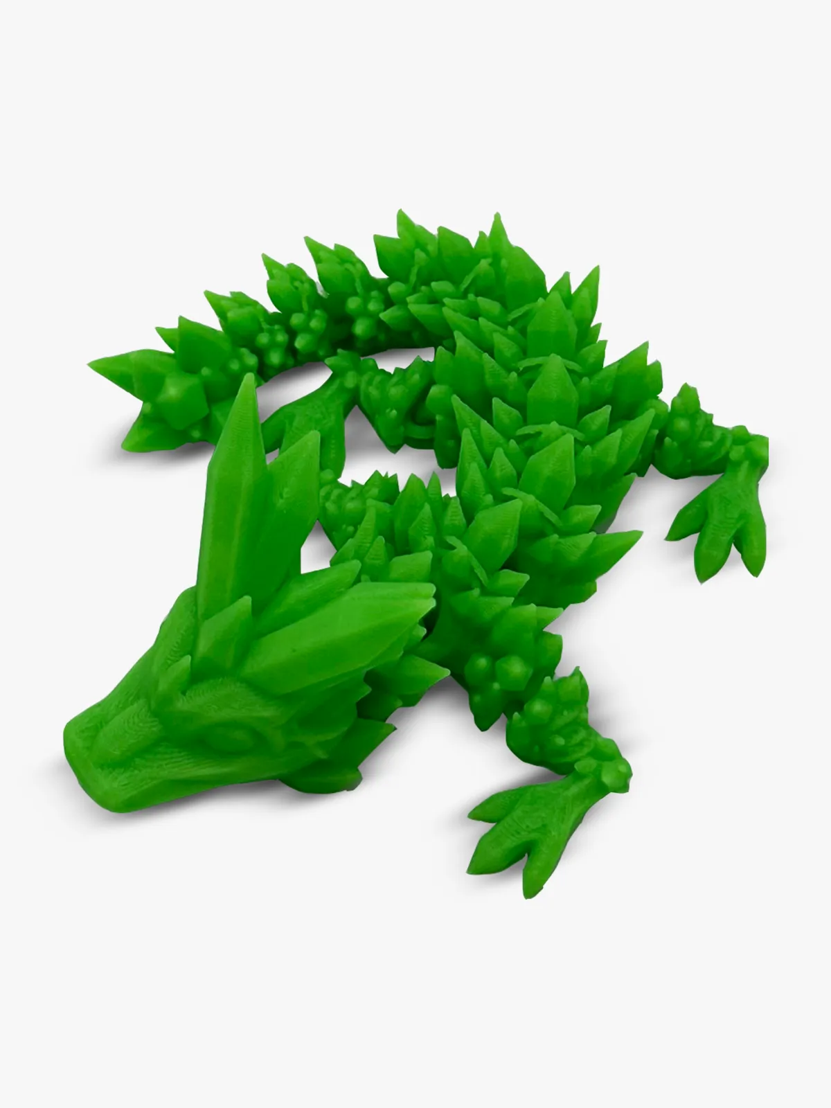 3d printed baby crystal dragon green luminescent 1
