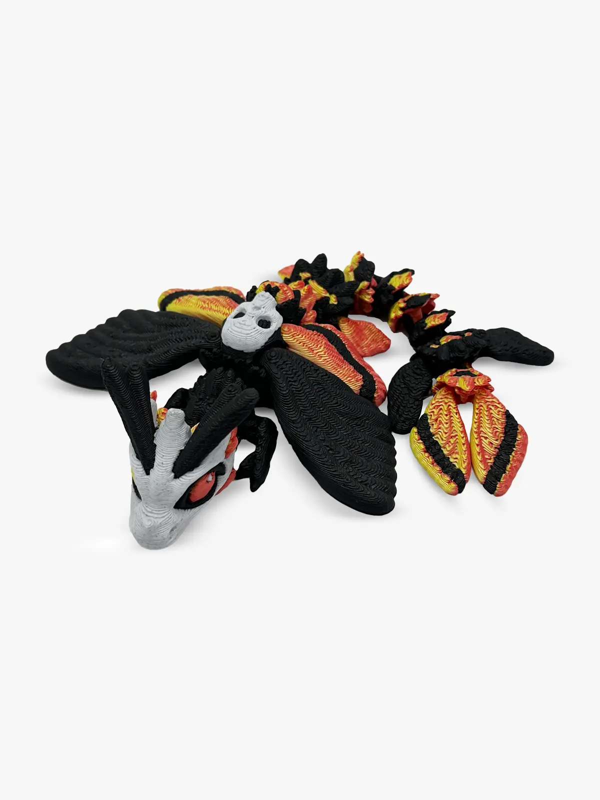 3D printed baby dragon death head moth black 1