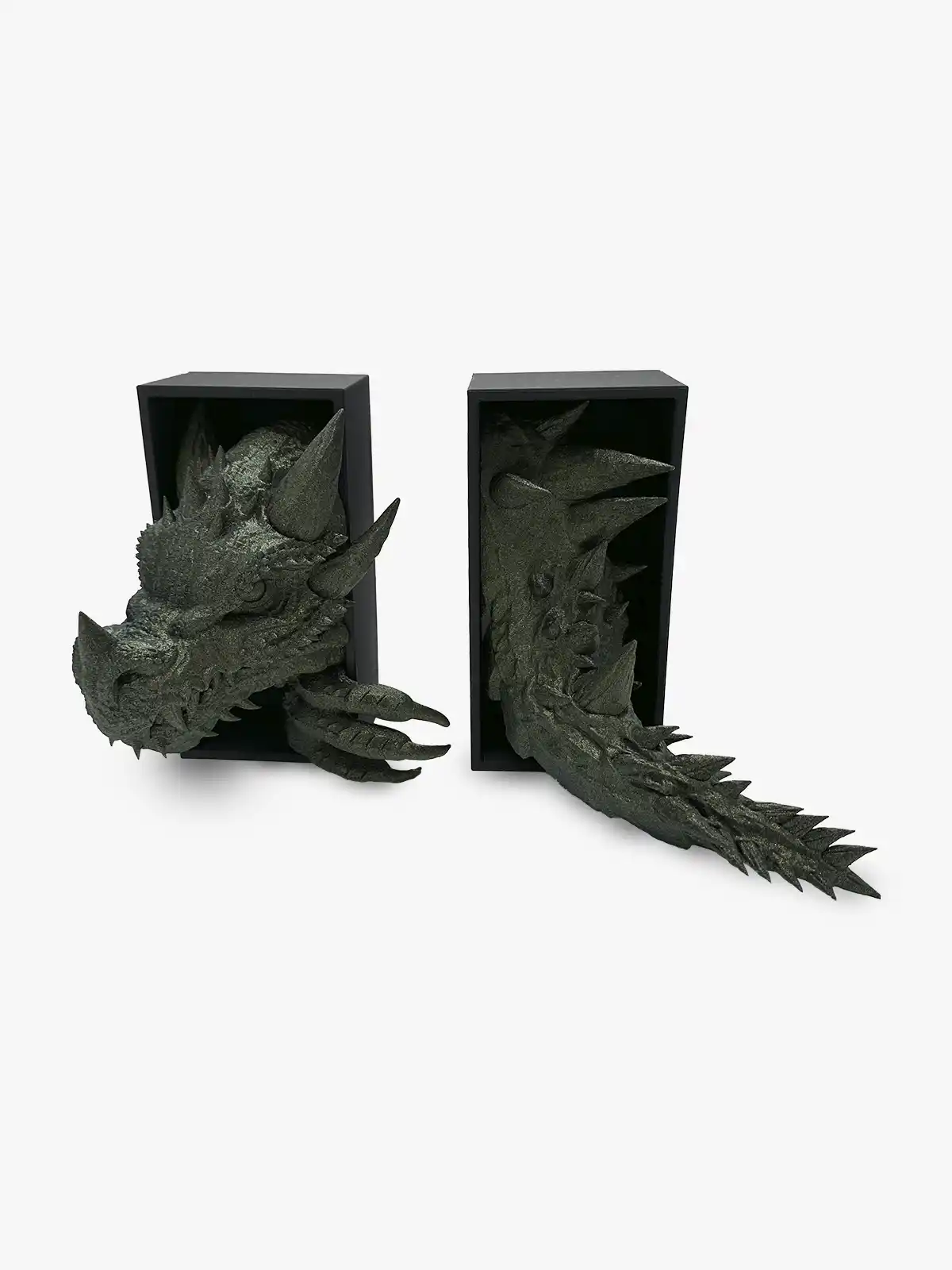 3d printed book nook dragon set dark twinkling gold 1